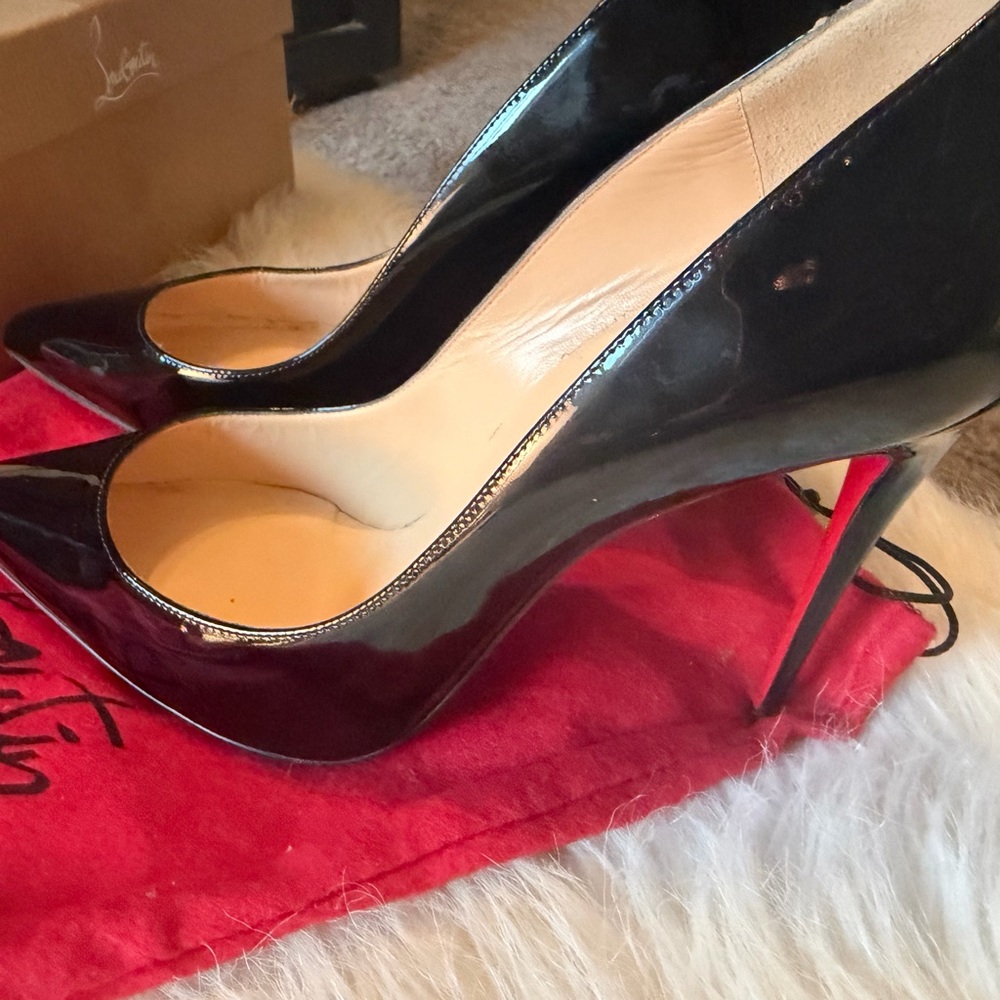 Christian Louboutin Black Patent Leather Heels